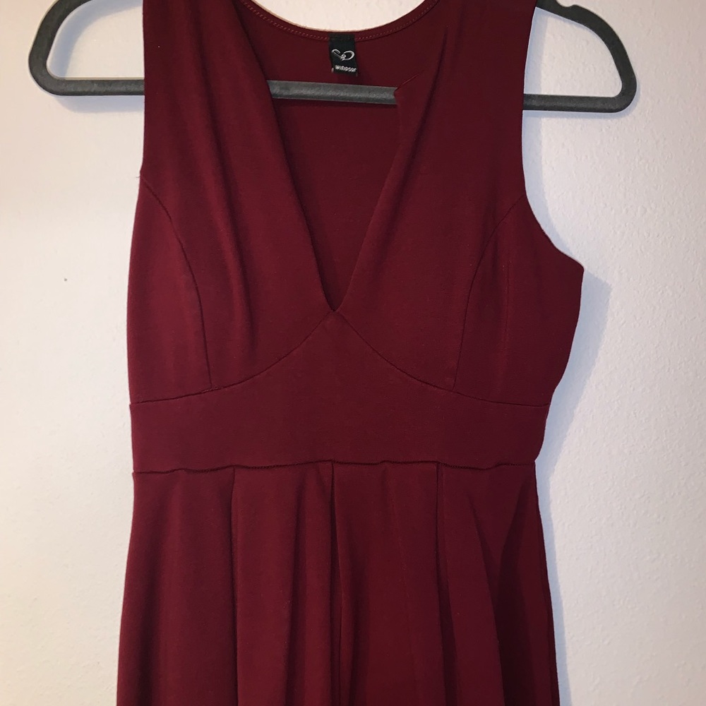 Burgundy mini dress